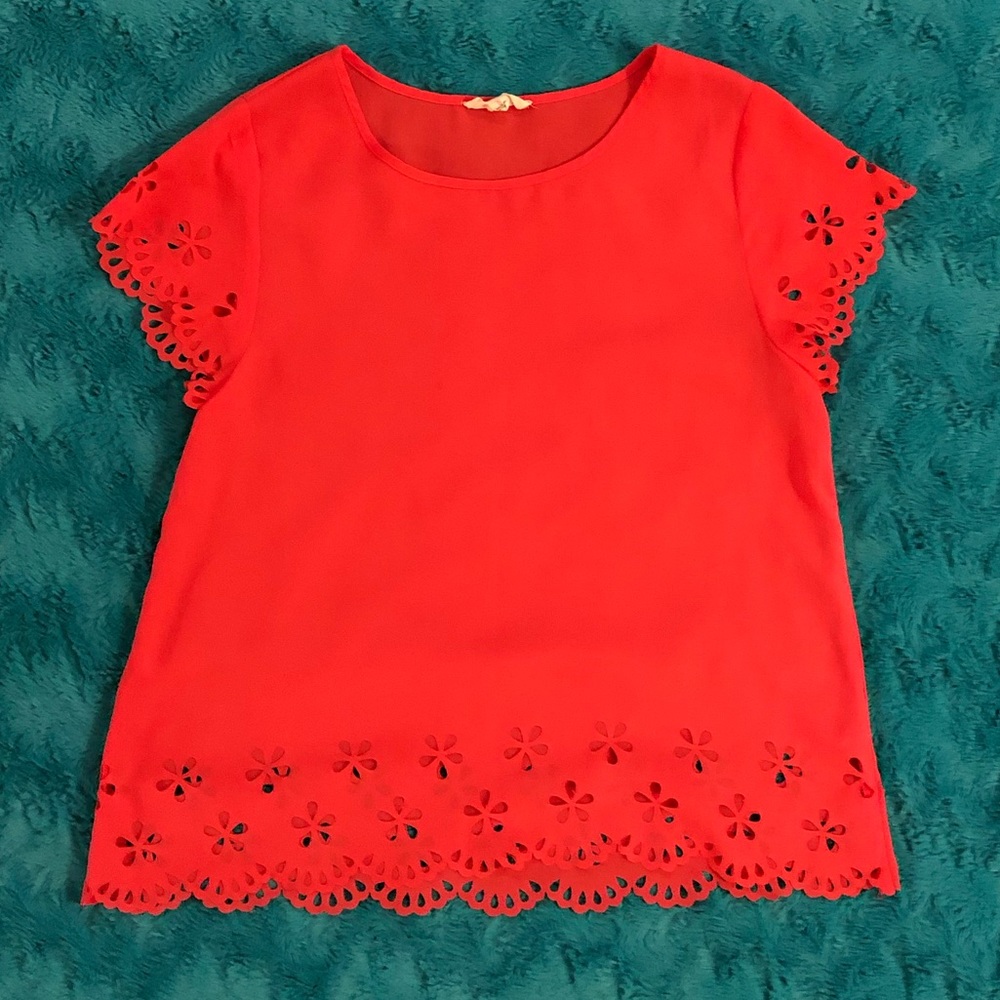 Salmon orange blouse